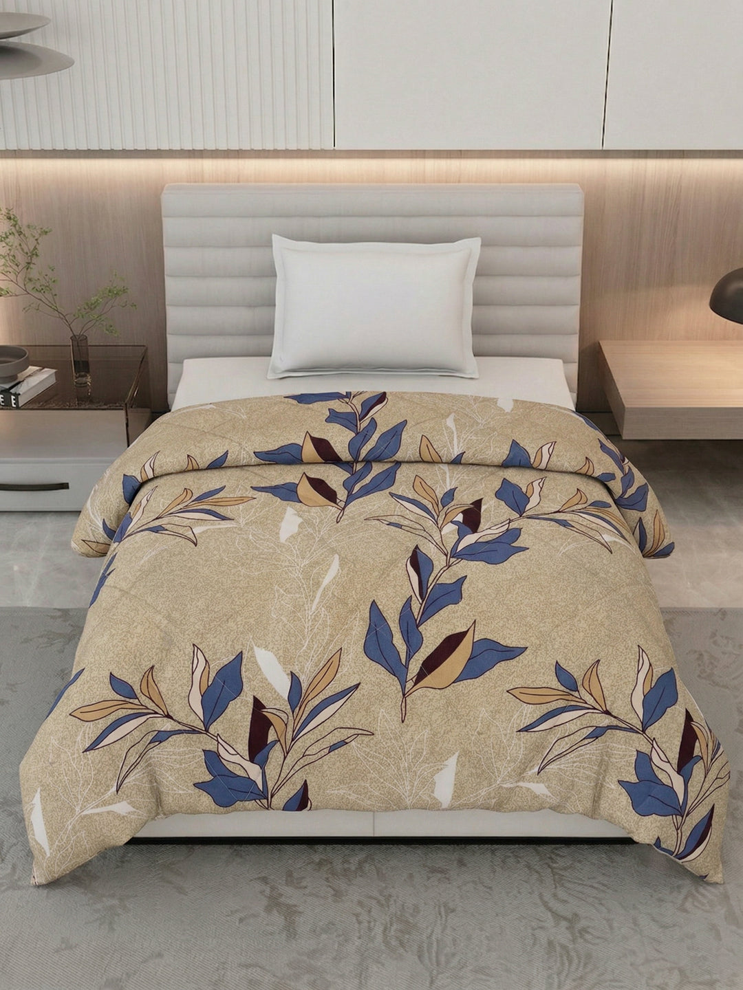Floral Print Single Bed 3 Ply 105 GSM Comforter Timeless Collection Weight 950 g