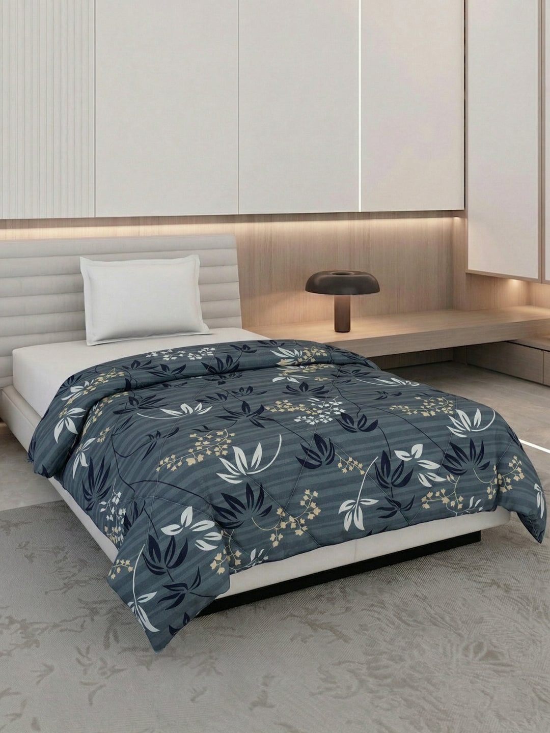 Floral Print Single Bed 3 Ply 105 GSM Comforter Timeless Collection Weight 950 g