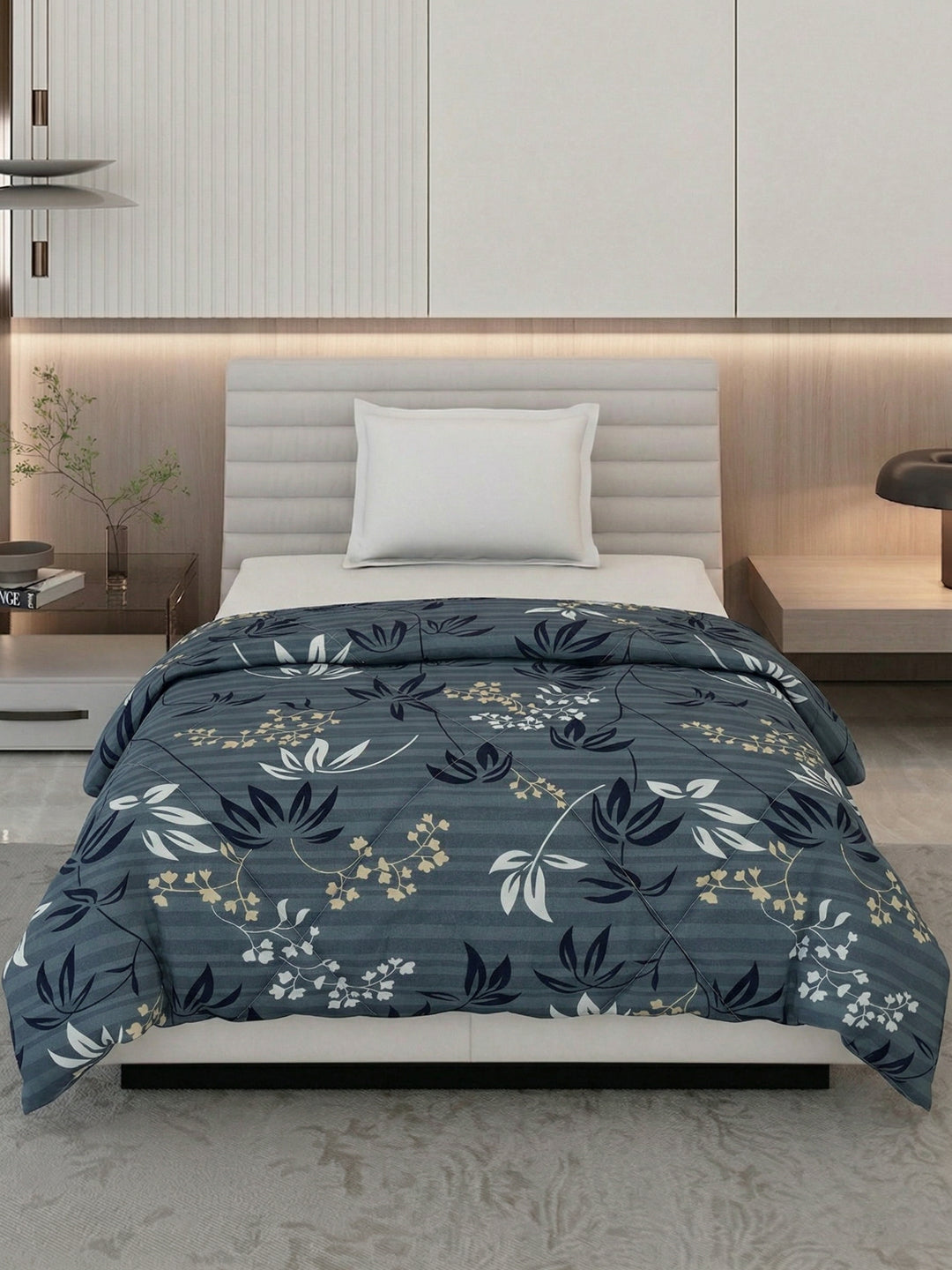 Floral Print Single Bed 3 Ply 105 GSM Comforter Timeless Collection Weight 950 g