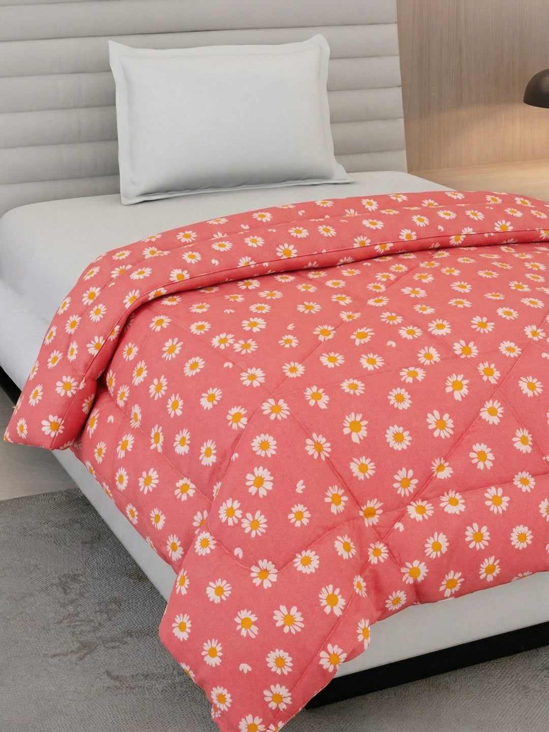 Floral Print Single Bed 3 Ply 105 GSM Comforter Timeless Collection Weight 950 g
