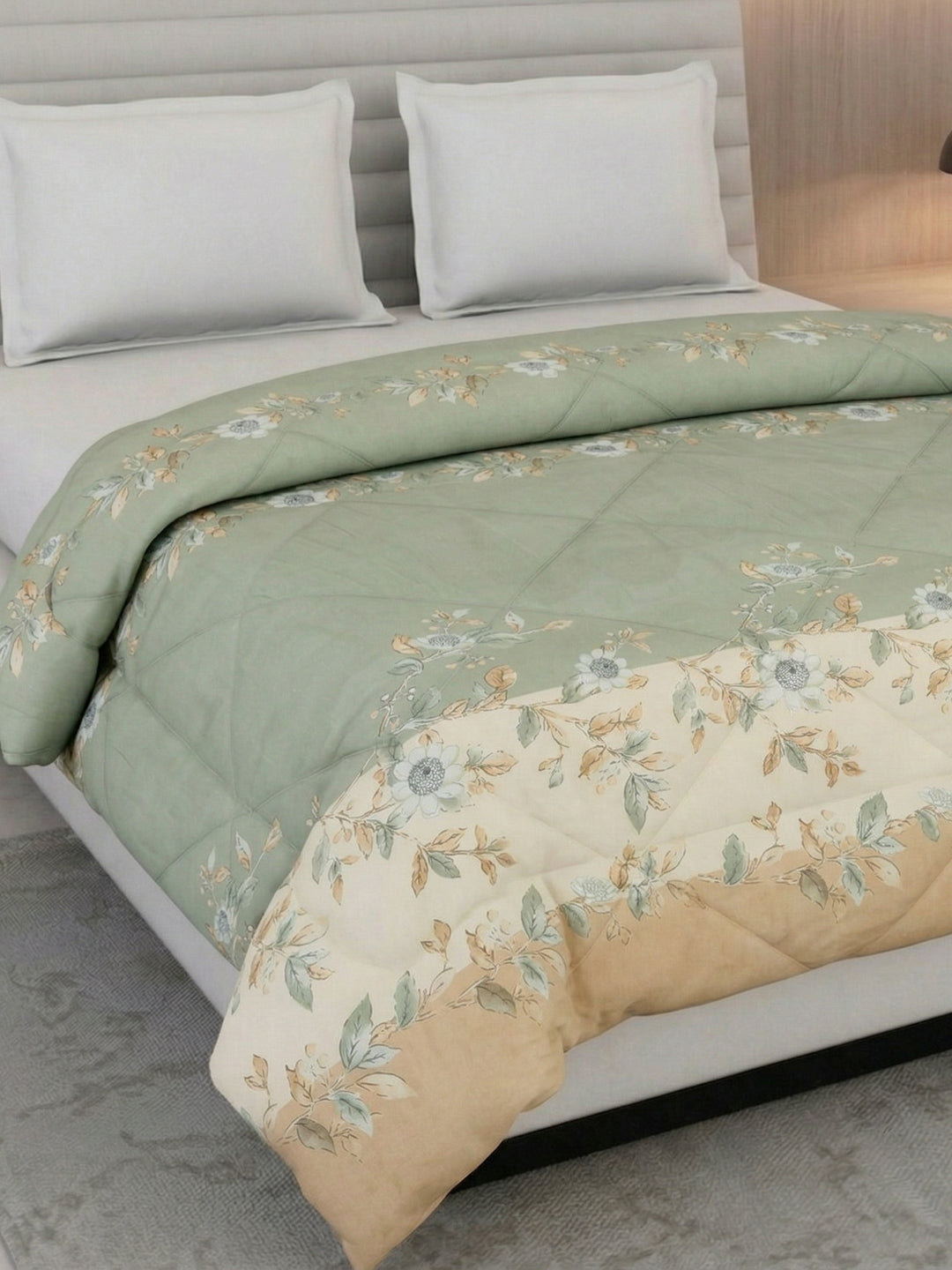 Floral Print Double Bed 3 Ply 105 GSM Comforter Timeless Collection Weight 1.6 kg