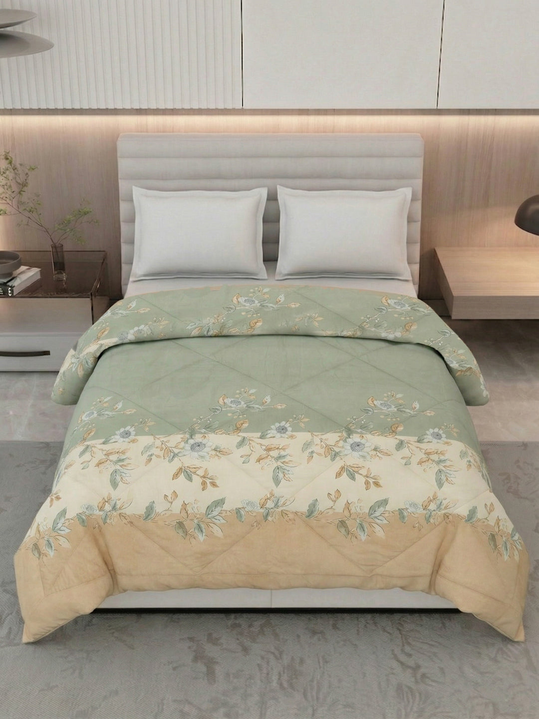 Floral Print Double Bed 3 Ply 105 GSM Comforter Timeless Collection Weight 1.6 kg