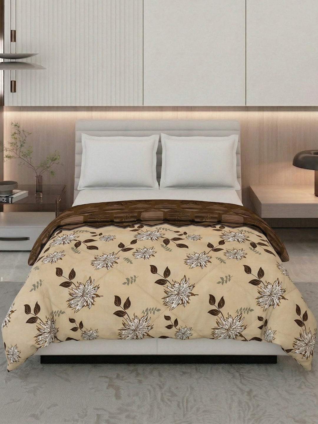 Floral Print Double Bed 3 Ply 105 GSM Comforter Timeless Collection Weight 1.6 kg