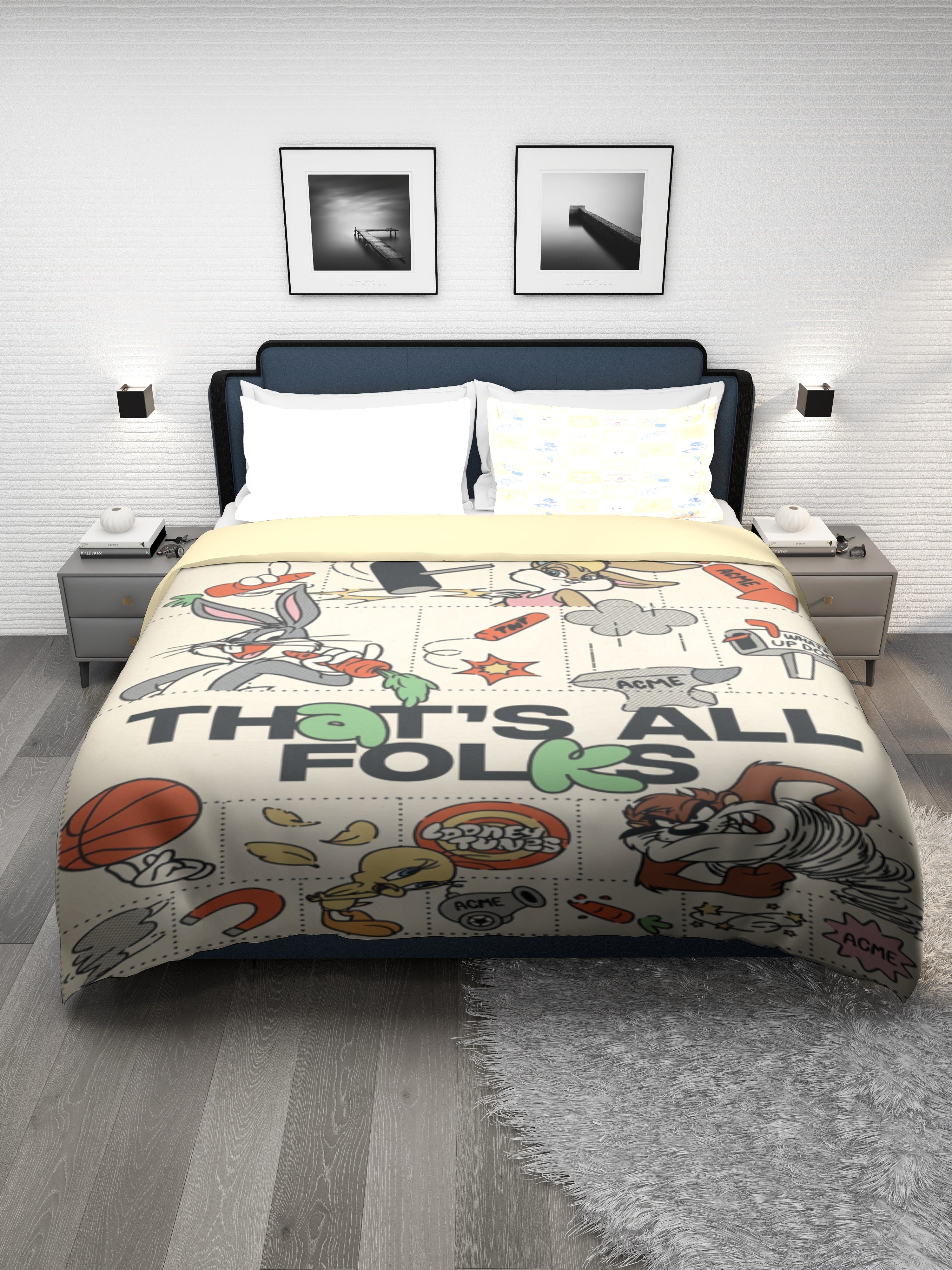 Monte Carlo TOONX Cartoon Printed 110 GSM Double Bed Comforter