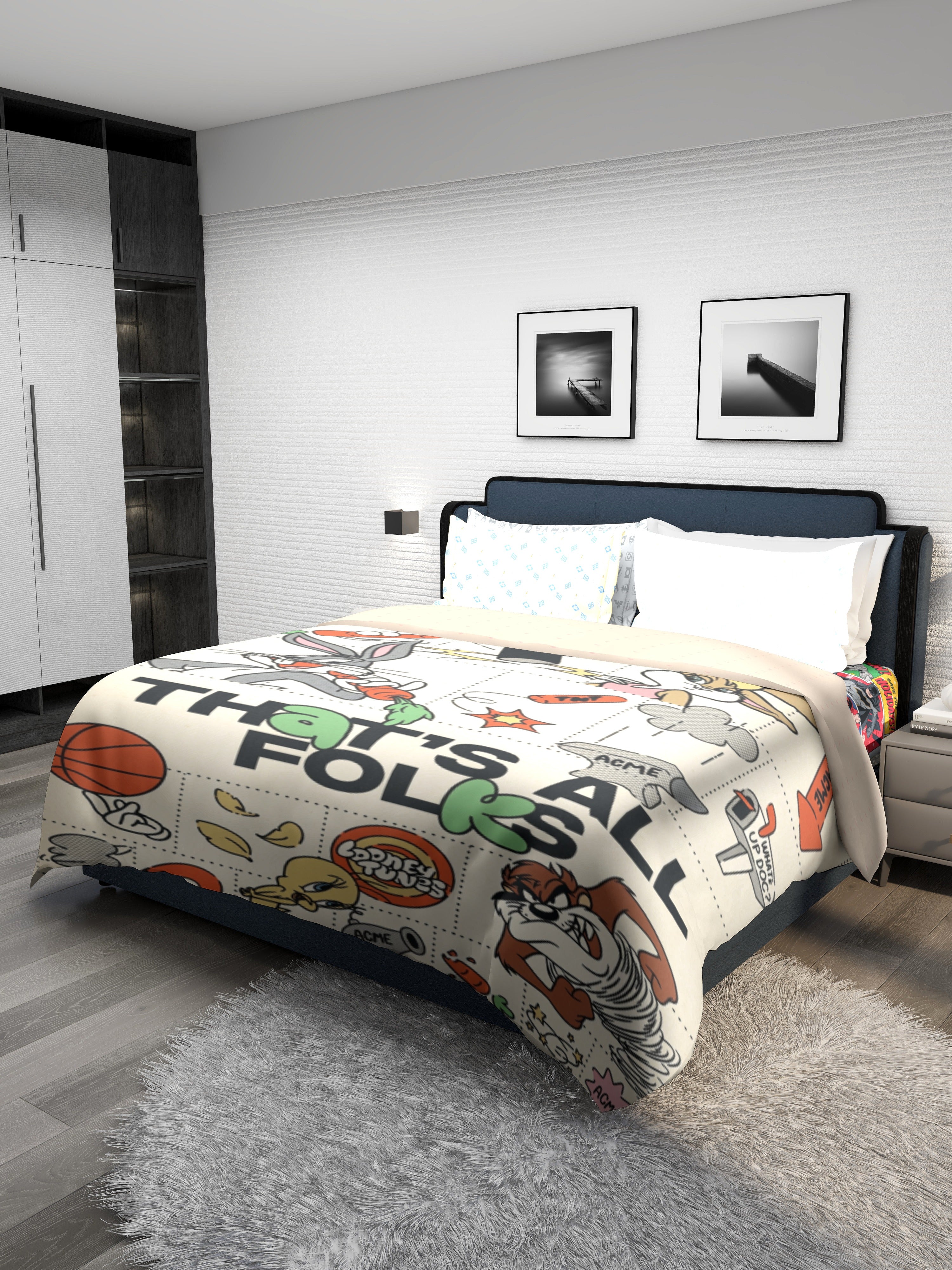 Monte Carlo TOONX Cartoon Printed 110 GSM Double Bed Comforter