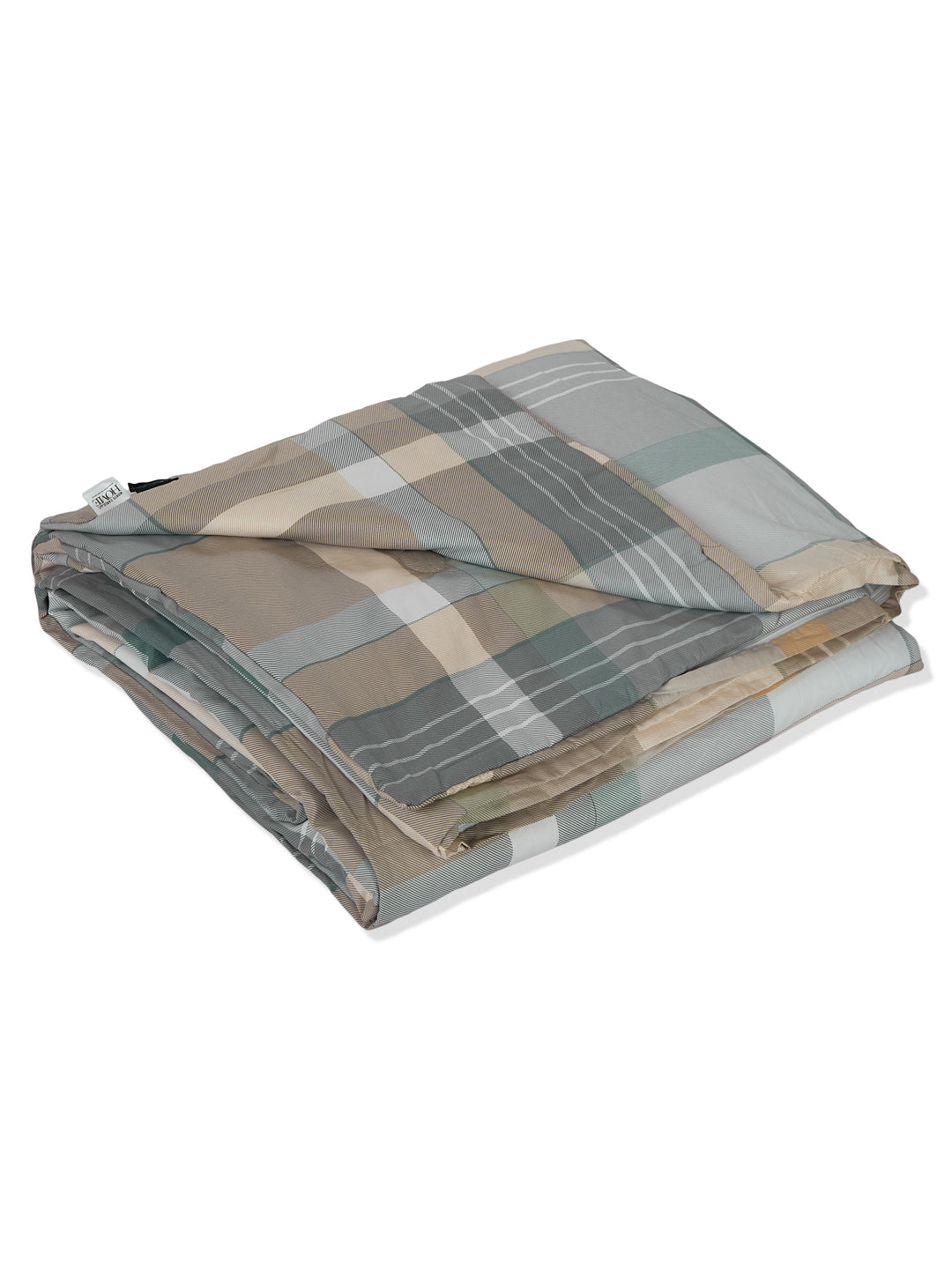 Premium Checked Double Bed 3 Ply 100 GSM Comforter Classique Warm Hug Collection Weight 2.5 kg