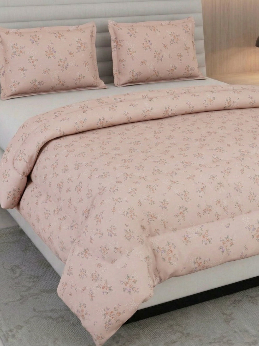 Premium Floral Print Double Bed 3 Ply 100 GSM Comforter Classique Warm Hug Collection Weight 2.5 kg