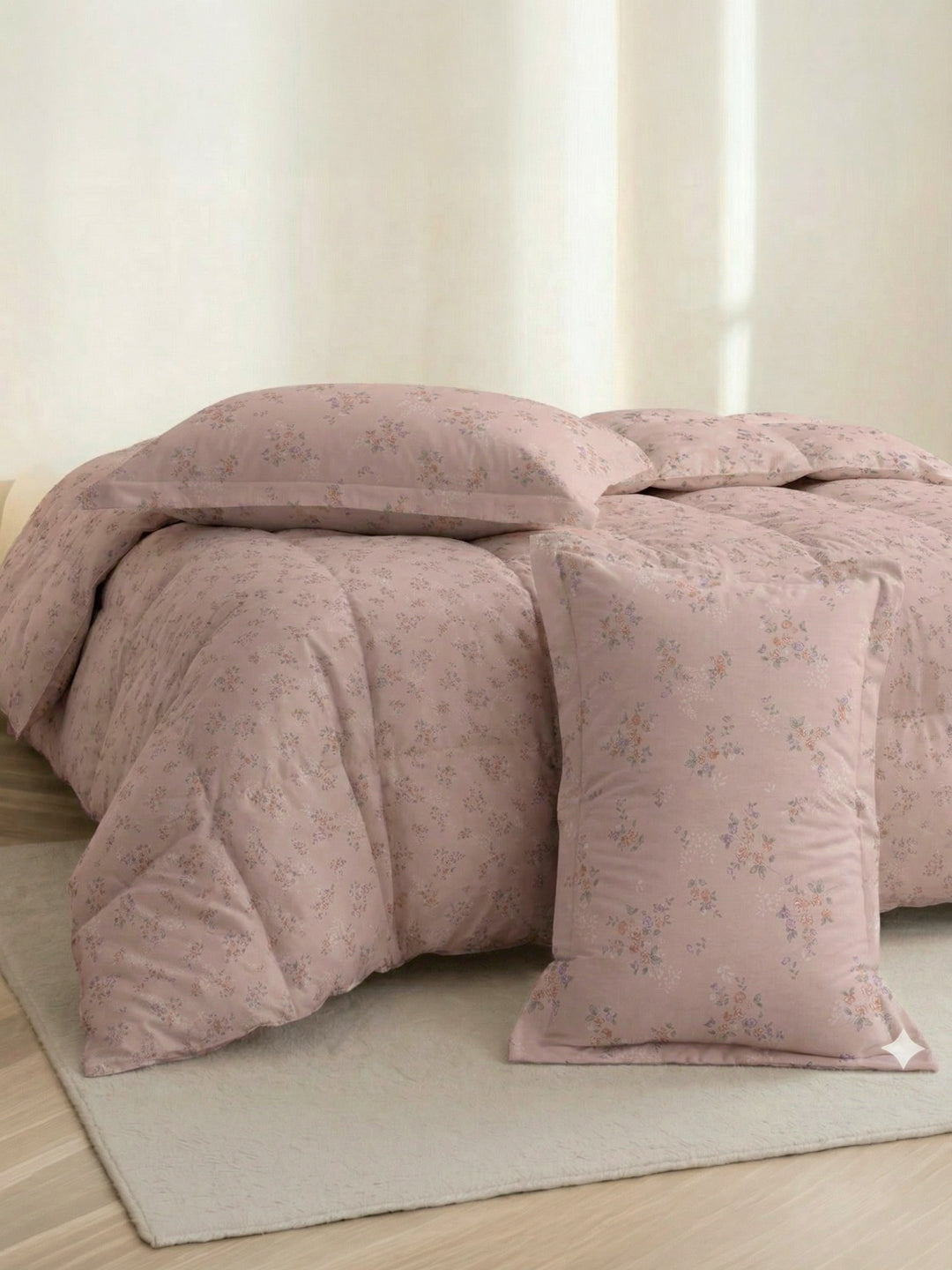 Premium Floral Print Double Bed 3 Ply 100 GSM Comforter Classique Warm Hug Collection Weight 2.5 kg