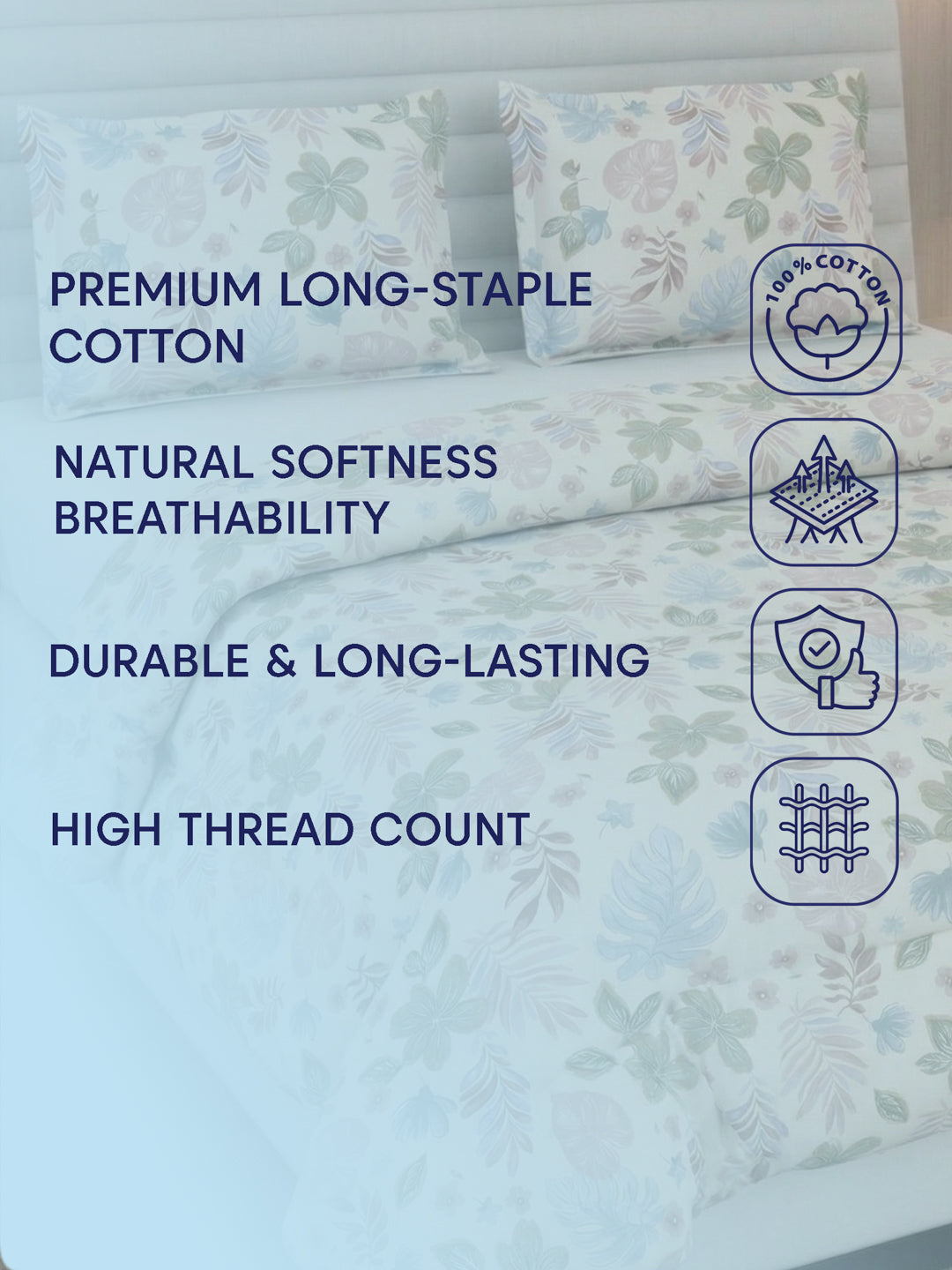 Premium Leaf Print Double Bed 3 Ply 100 GSM Comforter Classique Warm Hug Collection Weight 2.5 kg