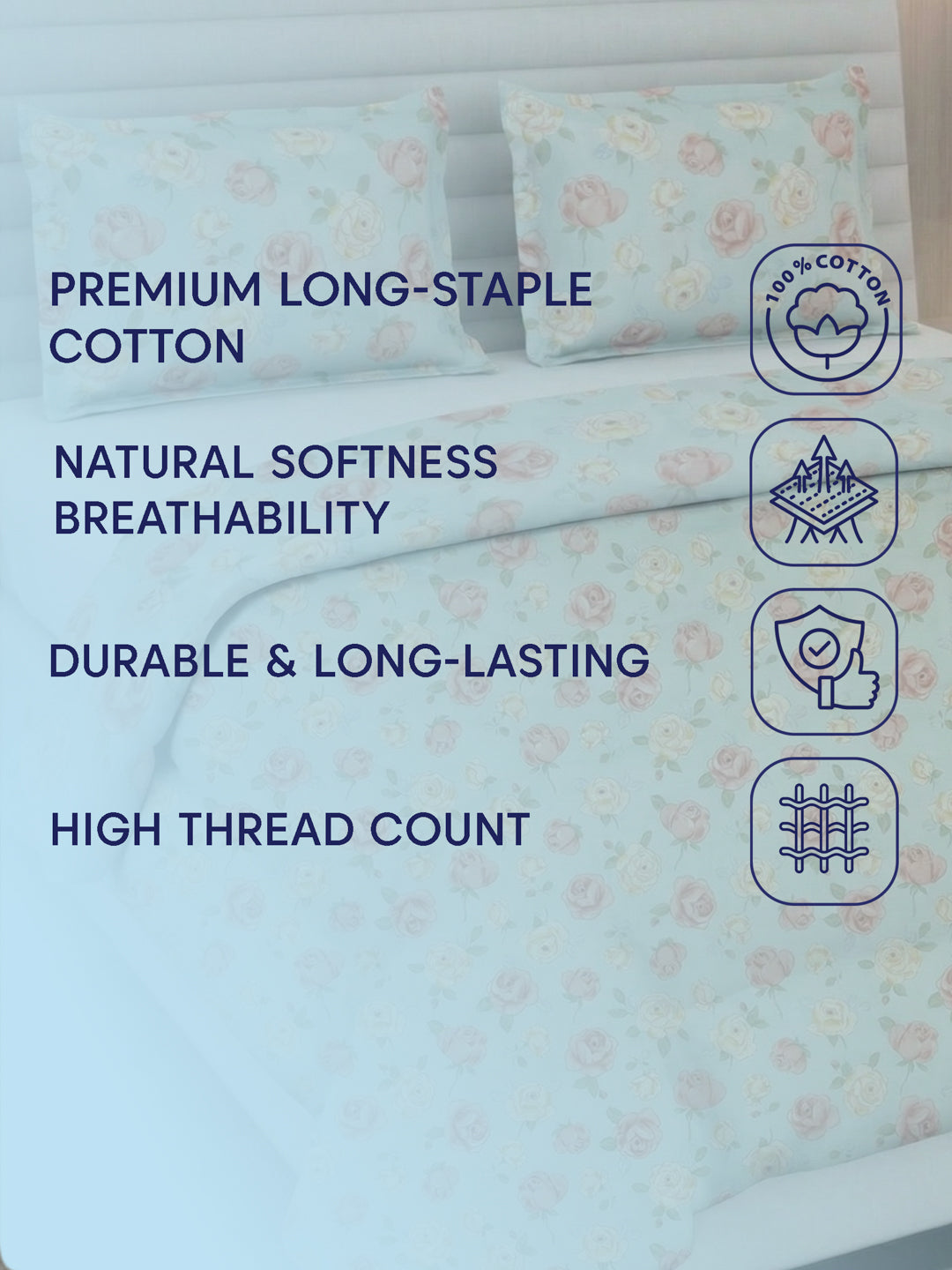 Premium Floral Print Double Bed 3 Ply 100 GSM Comforter Classique Warm Hug Collection Weight 2.5 kg