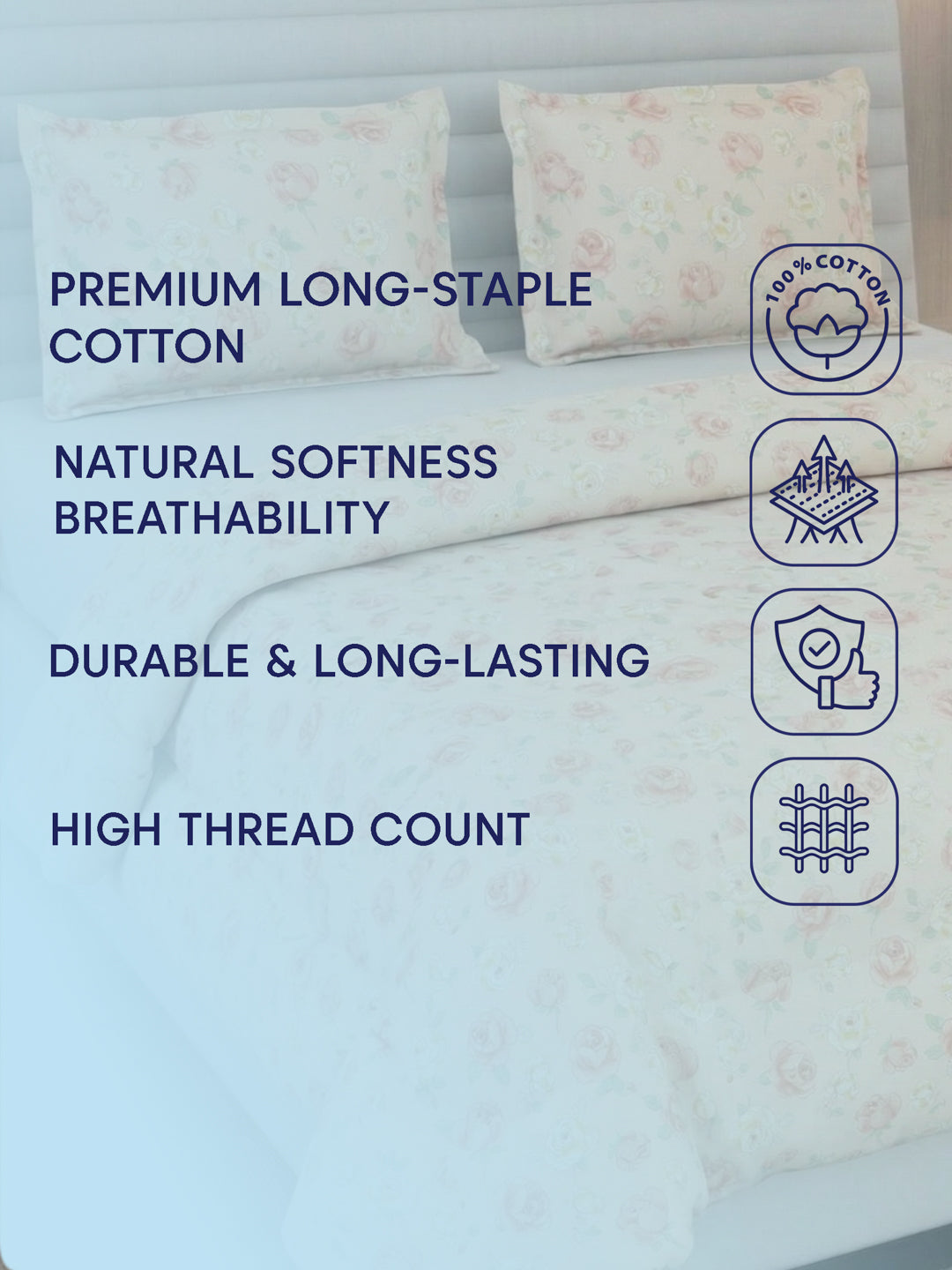 Premium Floral Print Double Bed 3 Ply 100 GSM Comforter Classique Warm Hug Collection Weight 2.5 kg
