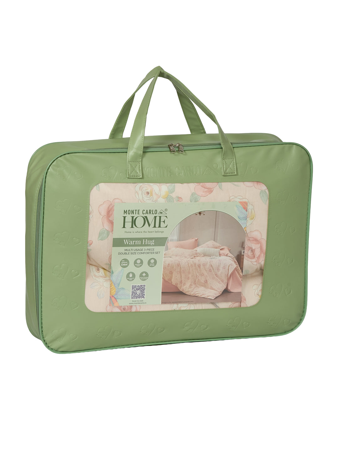Premium Floral Print Double Bed 3 Ply 100 GSM Comforter Classique Warm Hug Collection Weight 2.5 kg