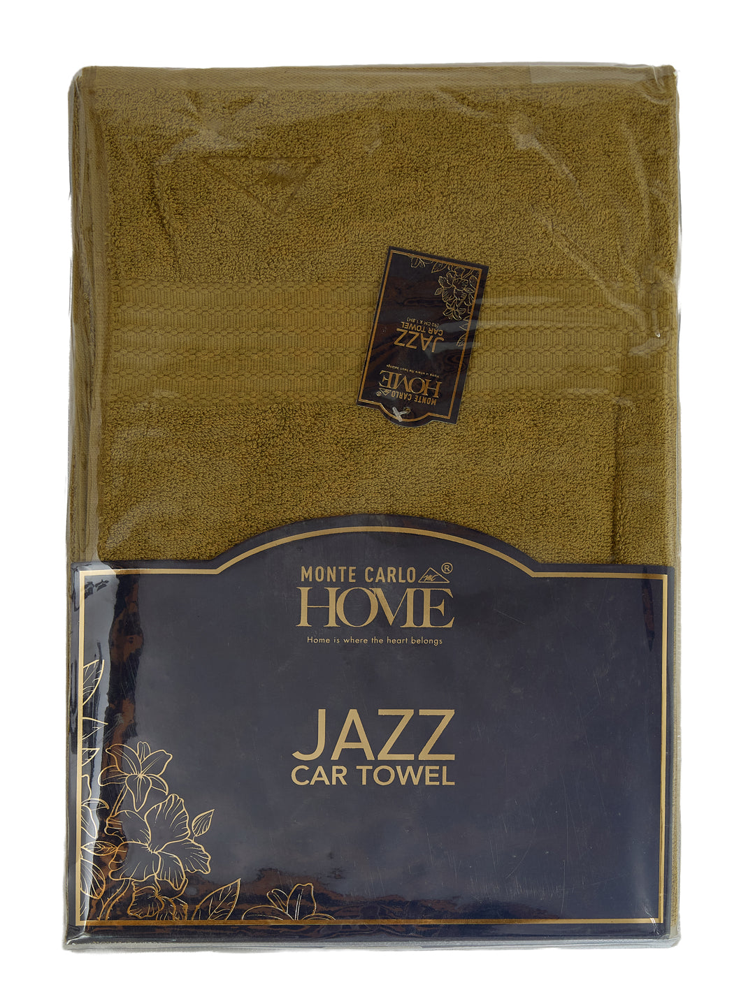 Khaki Pure Cotton Solid 380 GSM Car Towel 1 Piece (Jazz Collection)