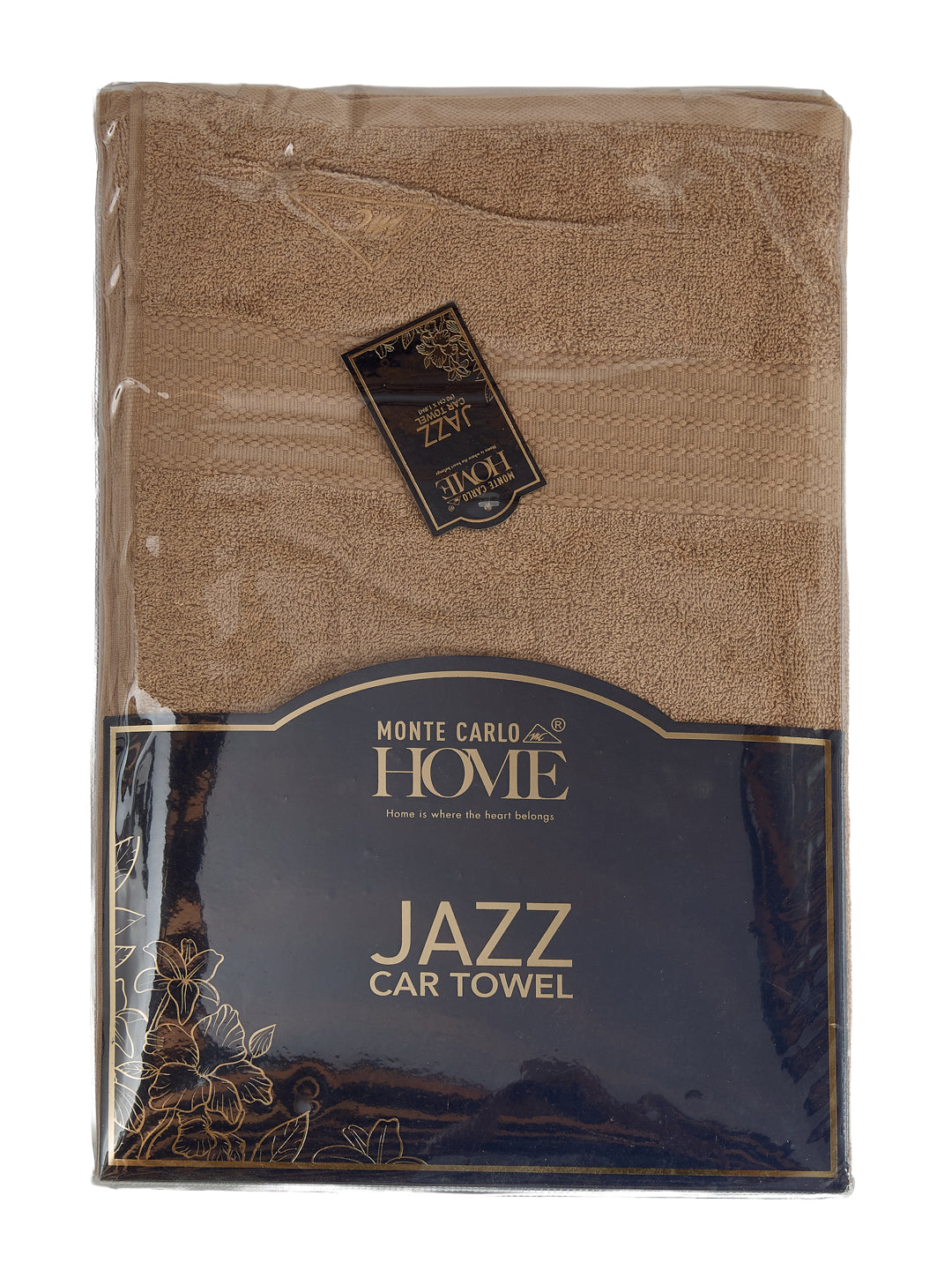 Beige Pure Cotton Solid 380 GSM Car Towel 1 Piece (Jazz Collection)