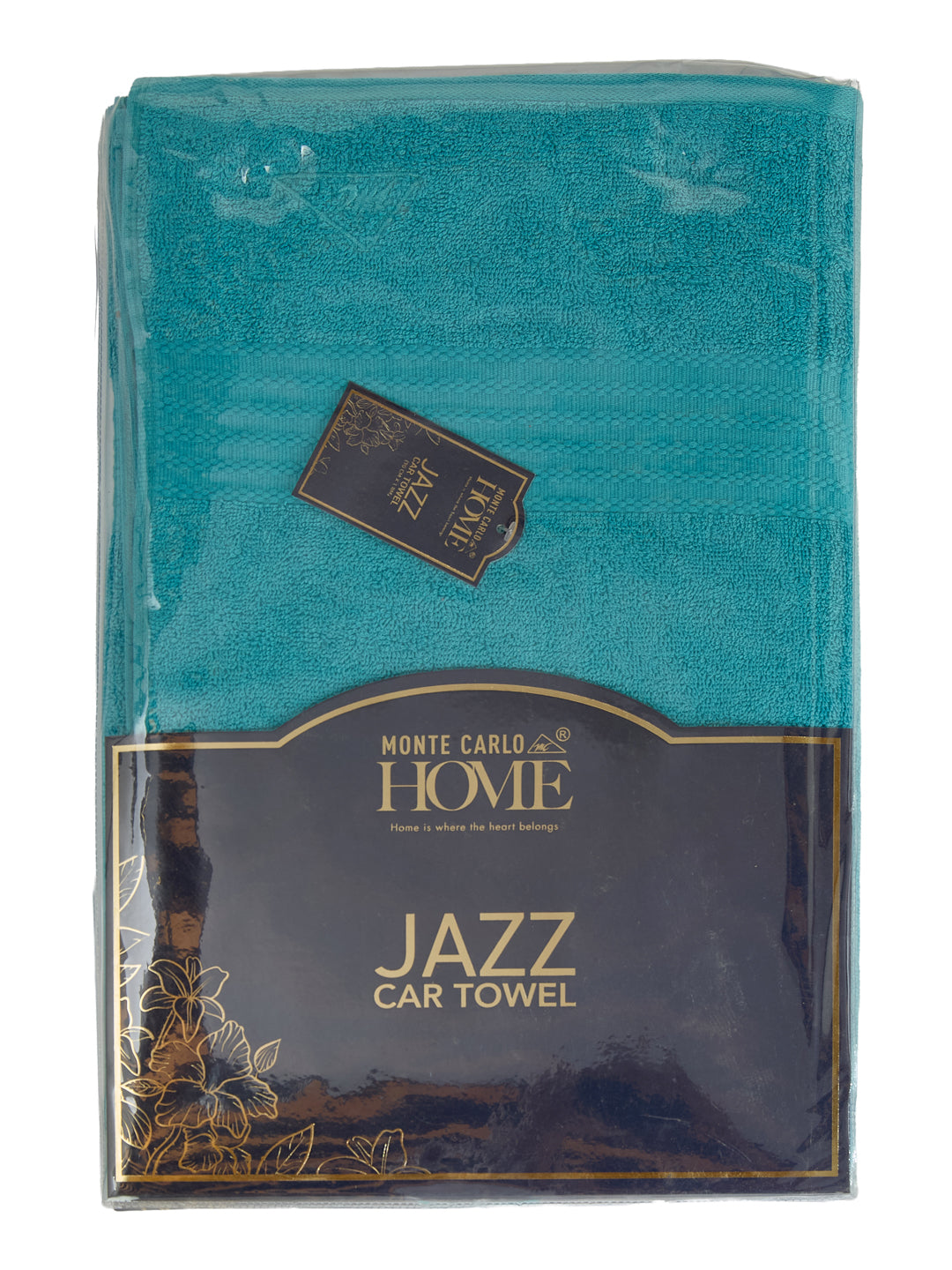 Blue Pure Cotton Solid 380 GSM Car Towel 1 Piece (Jazz Collection)