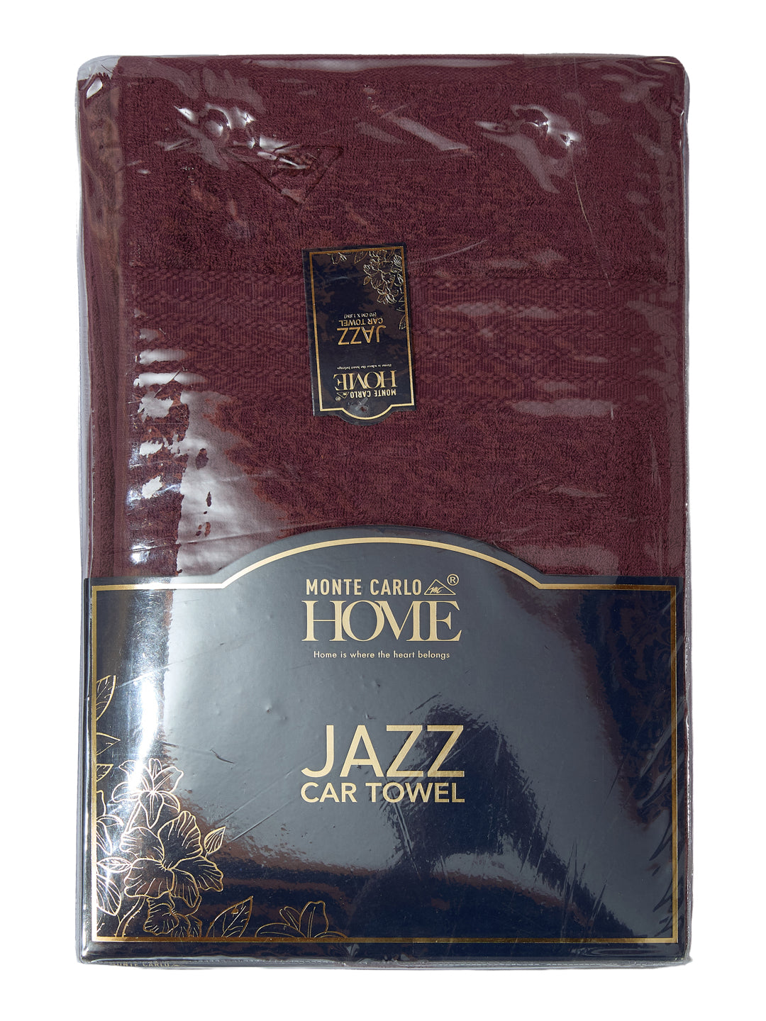 Maroon Pure Cotton Solid 380 GSM Car Towel 1 Piece (Jazz Collection)