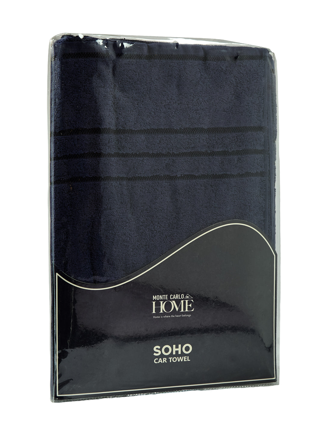 Navy Blue Pure Cotton Solid 340 GSM Car Towel 1 Piece (Soho Collection)