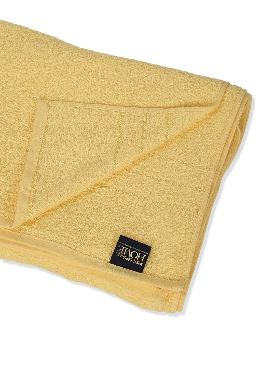 Yellow Pure Cotton Solid 340 GSM Car Towel 1 Piece (Soho Collection)