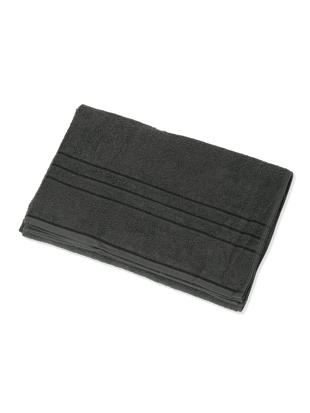 Charcoal Pure Cotton Solid 340 GSM Car Towel 1 Piece (Soho Collection)