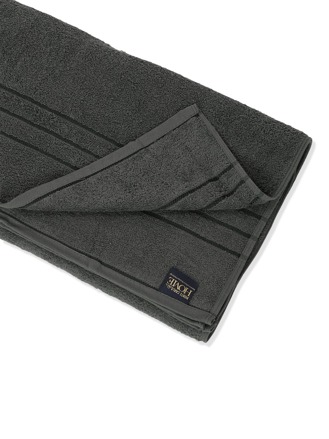 Charcoal Pure Cotton Solid 340 GSM Car Towel 1 Piece (Soho Collection)