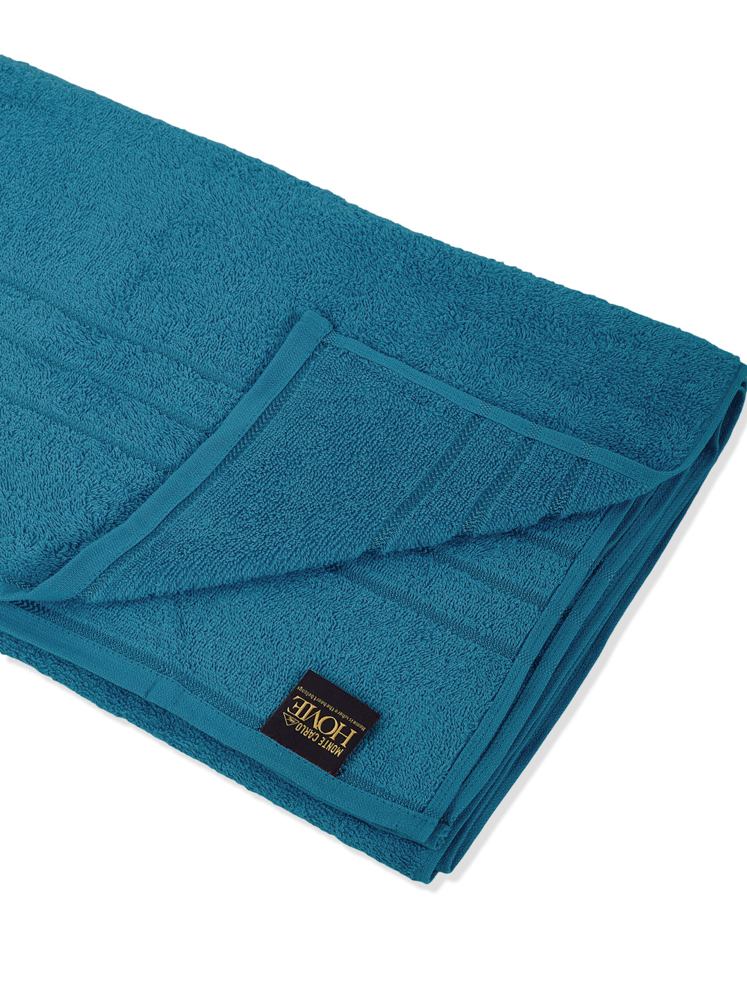 Teal Blue Pure Cotton Solid 340 GSM Car Towel 1 Piece (Soho Collection)