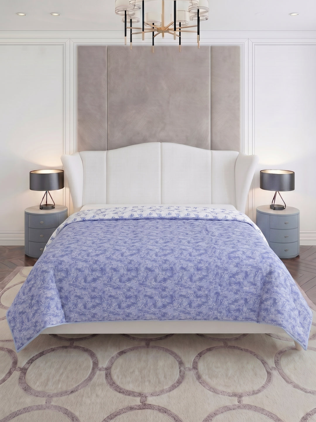 Prestige Collection Premium Leaf Print 3 Ply 136 TC Double Bed Dohar