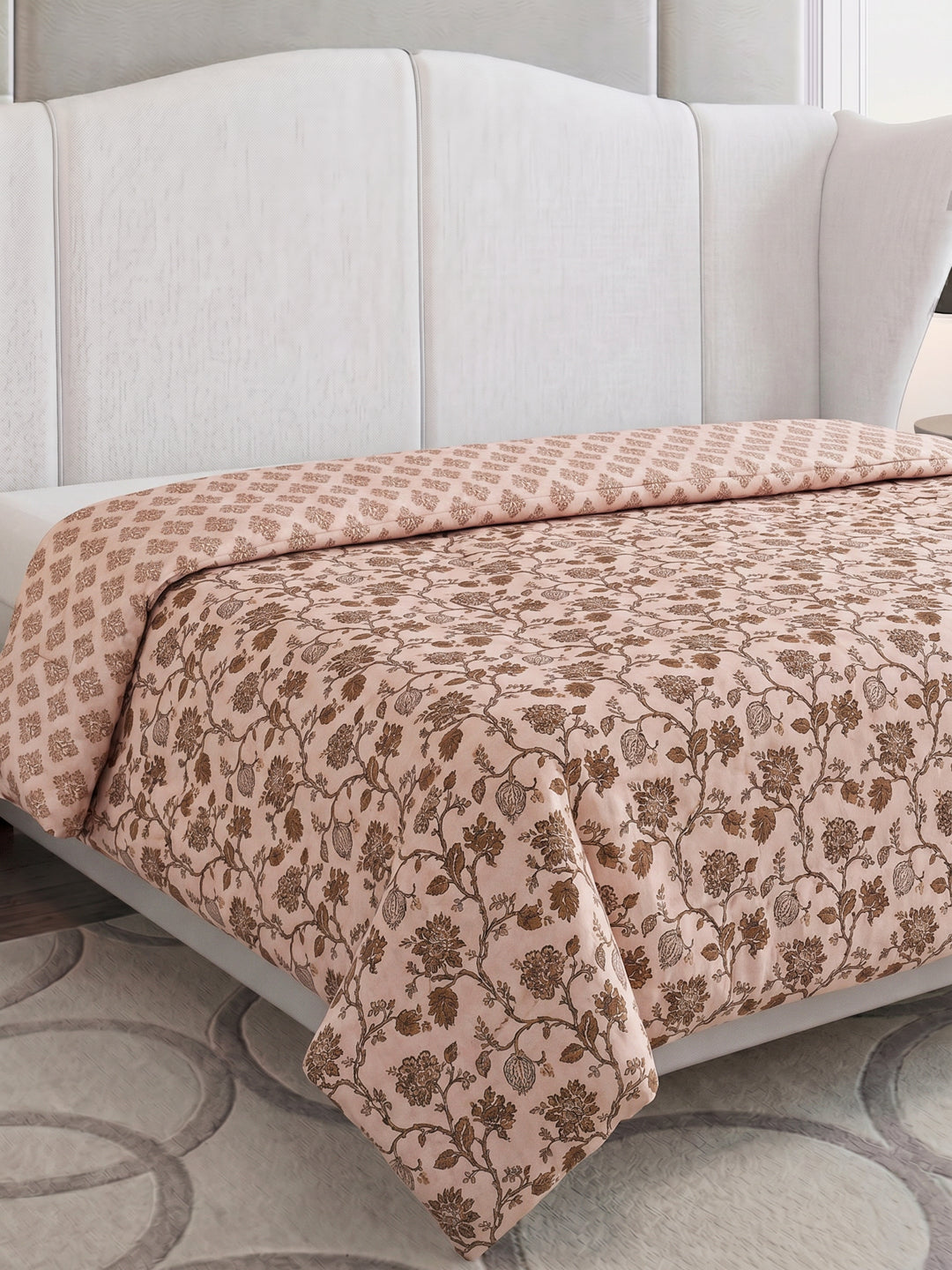 Prestige Collection Premium Floral Print 3 Ply 136 TC Double Bed Dohar