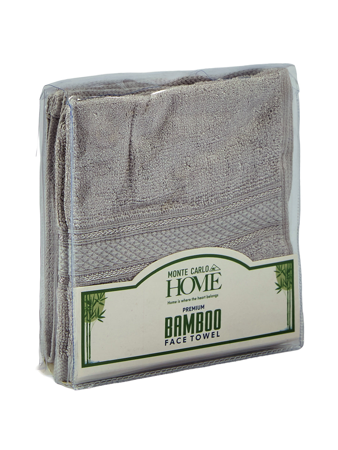 Luxury Grey Solid 600 GSM Face Towel 4 Pc Set (Eco Bamboo Collection)
