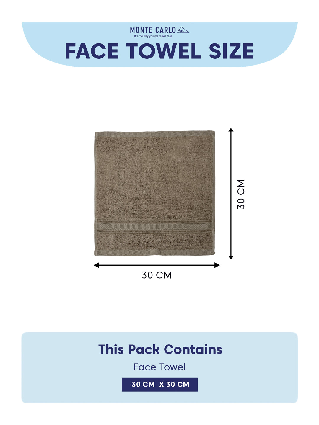 Luxury Brown Solid 600 GSM Face Towel 4 Pc Set (Eco Bamboo Collection)