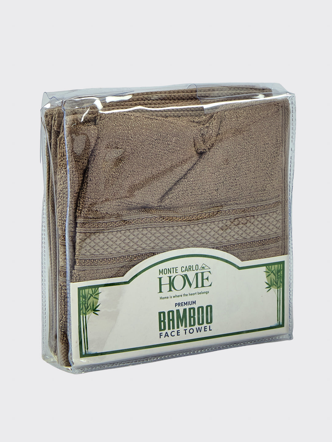 Luxury Brown Solid 600 GSM Face Towel 4 Pc Set (Eco Bamboo Collection)