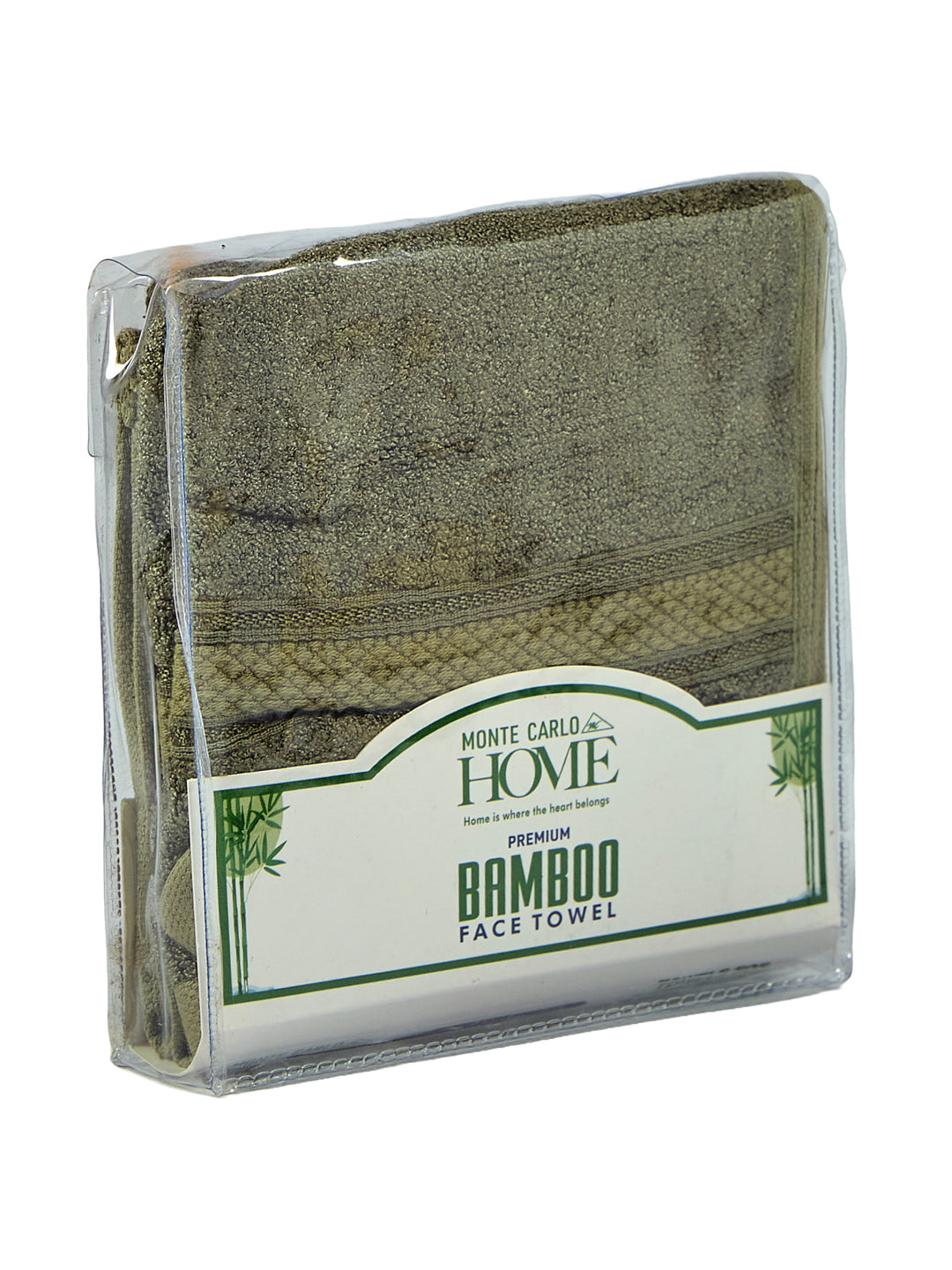 Luxury Burnt Olive Solid 600 GSM Face Towel 4 Pc Set (Eco Bamboo Collection)