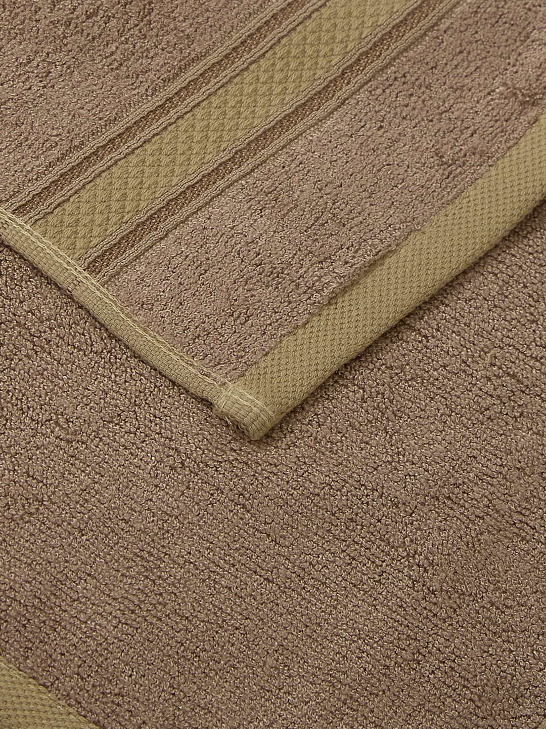 Luxury Rose Brown Solid 600 GSM Face Towel 4 Pc Set (Eco Bamboo Collection)