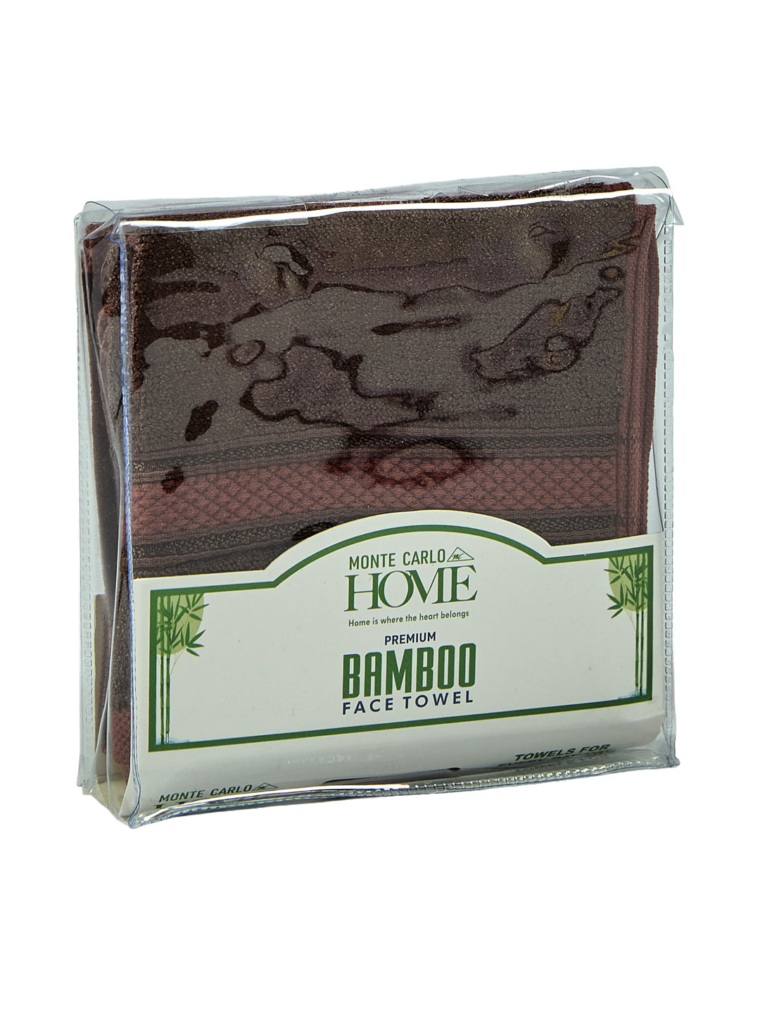 Luxury Camel Brown Solid 600 GSM Face Towel 4 Pc Set (Eco Bamboo Collection)