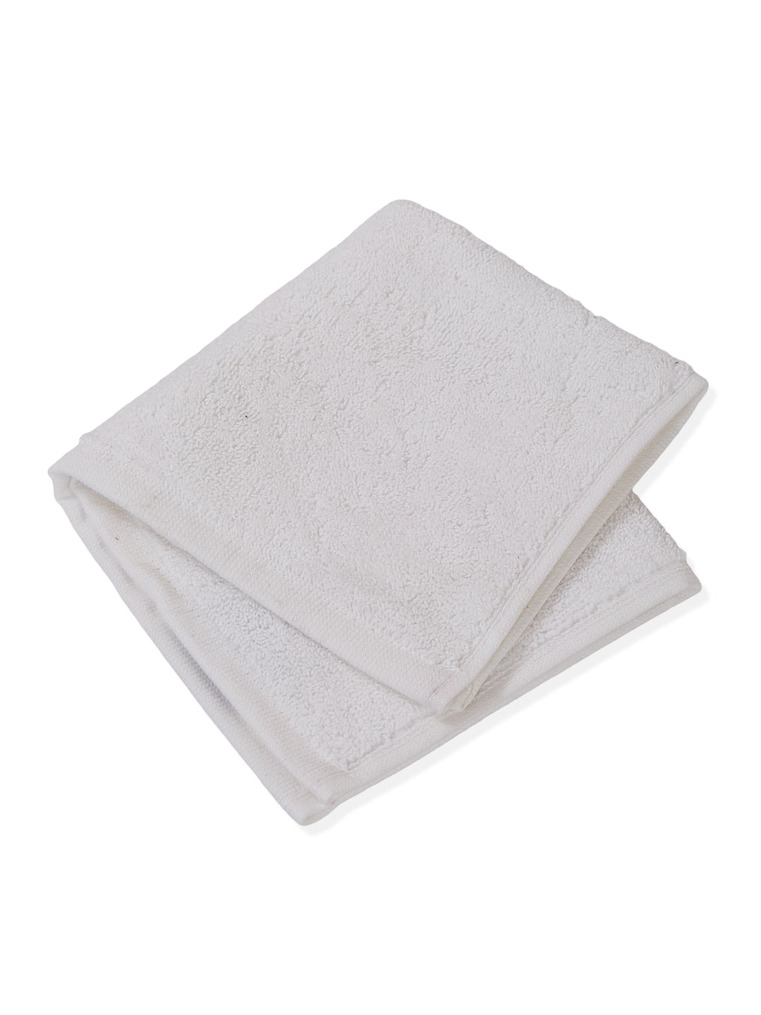 Premium White Pure Cotton Solid 560 GSM Face Towel 6 Pc Set (Hotel Collection)