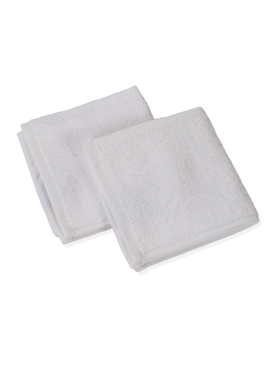 Premium White Pure Cotton Solid 560 GSM Face Towel 6 Pc Set (Hotel Collection)