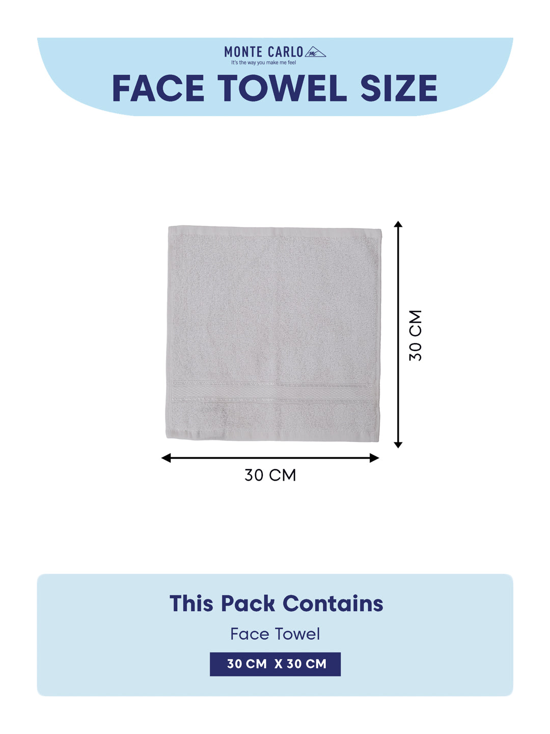 White Pure Cotton Solid 400 GSM Face Towel 4 Pc Set (Jasper Collection)