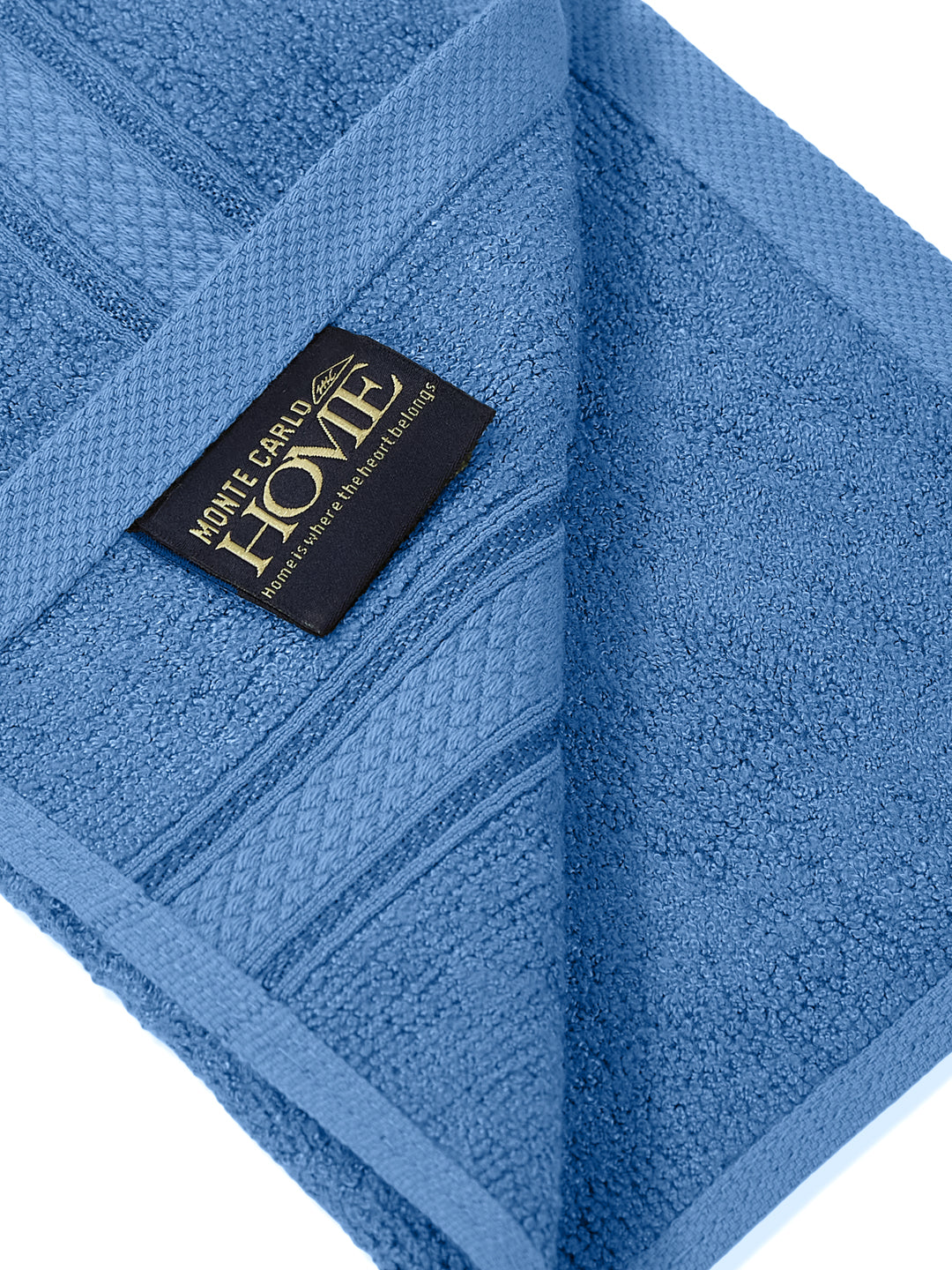 Blue Pure Cotton Solid 400 GSM Face Towel 4 Pc Set (Jasper Collection)