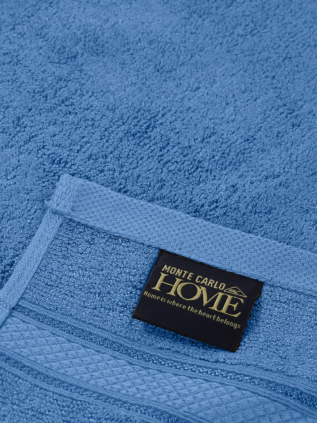 Blue Pure Cotton Solid 400 GSM Face Towel 4 Pc Set (Jasper Collection)