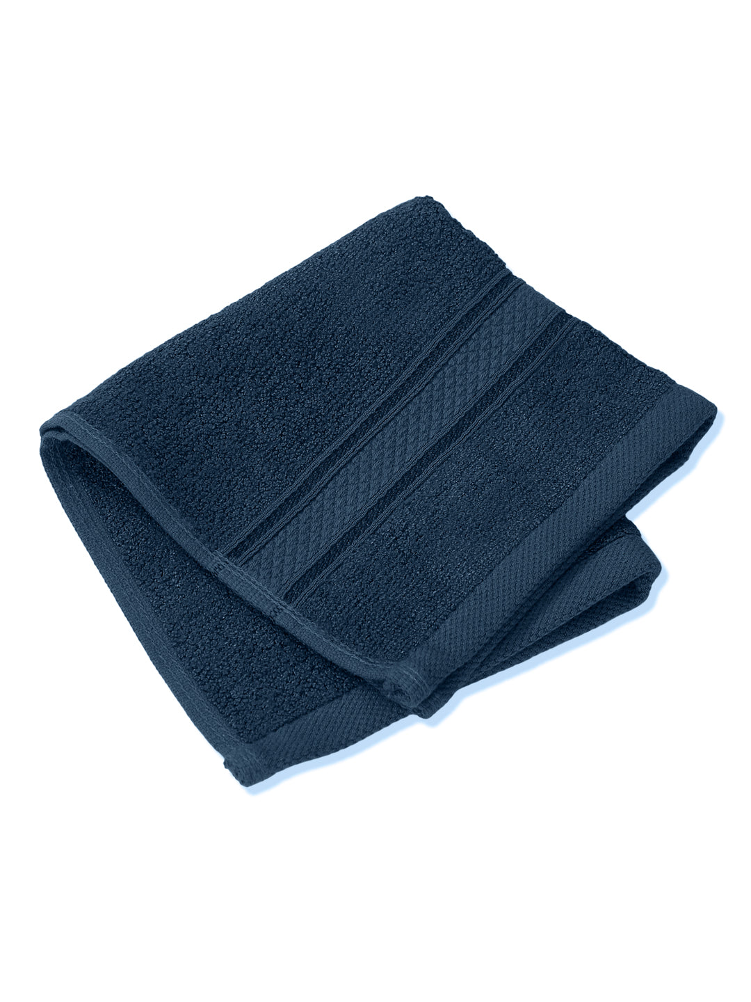 Teal Blue Pure Cotton Solid 400 GSM Face Towel 4 Pc Set (Jasper Collection)