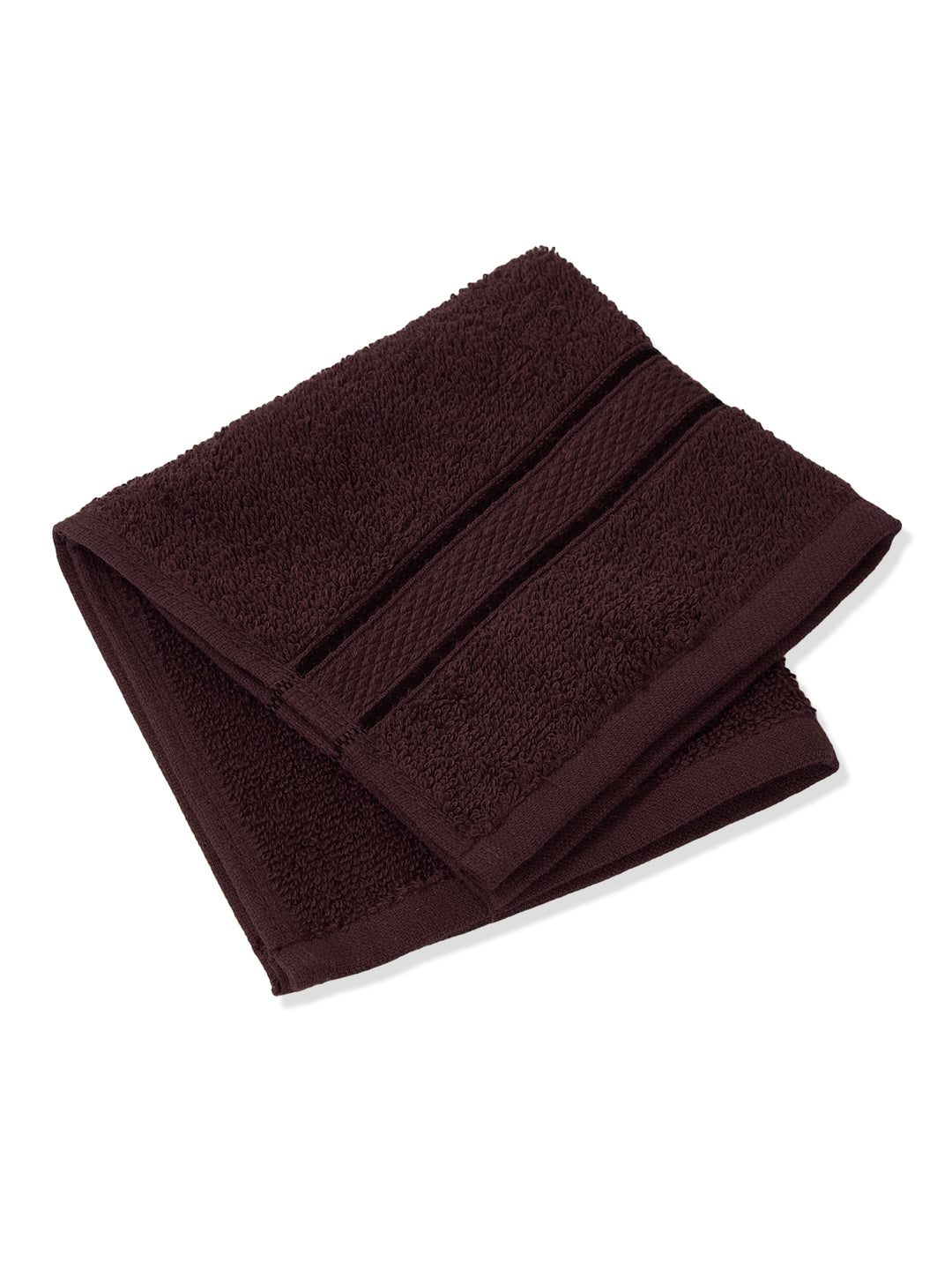 Maroon Pure Cotton Solid 400 GSM Face Towel 4 Pc Set (Jasper Collection)