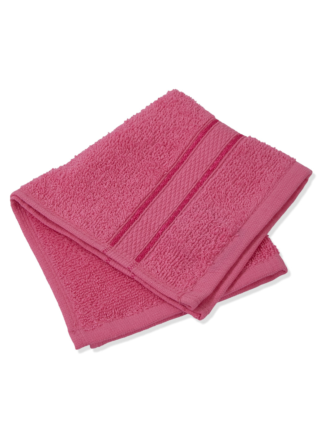 Pink Pure Cotton Solid 400 GSM Face Towel 4 Pc Set (Jasper Collection)