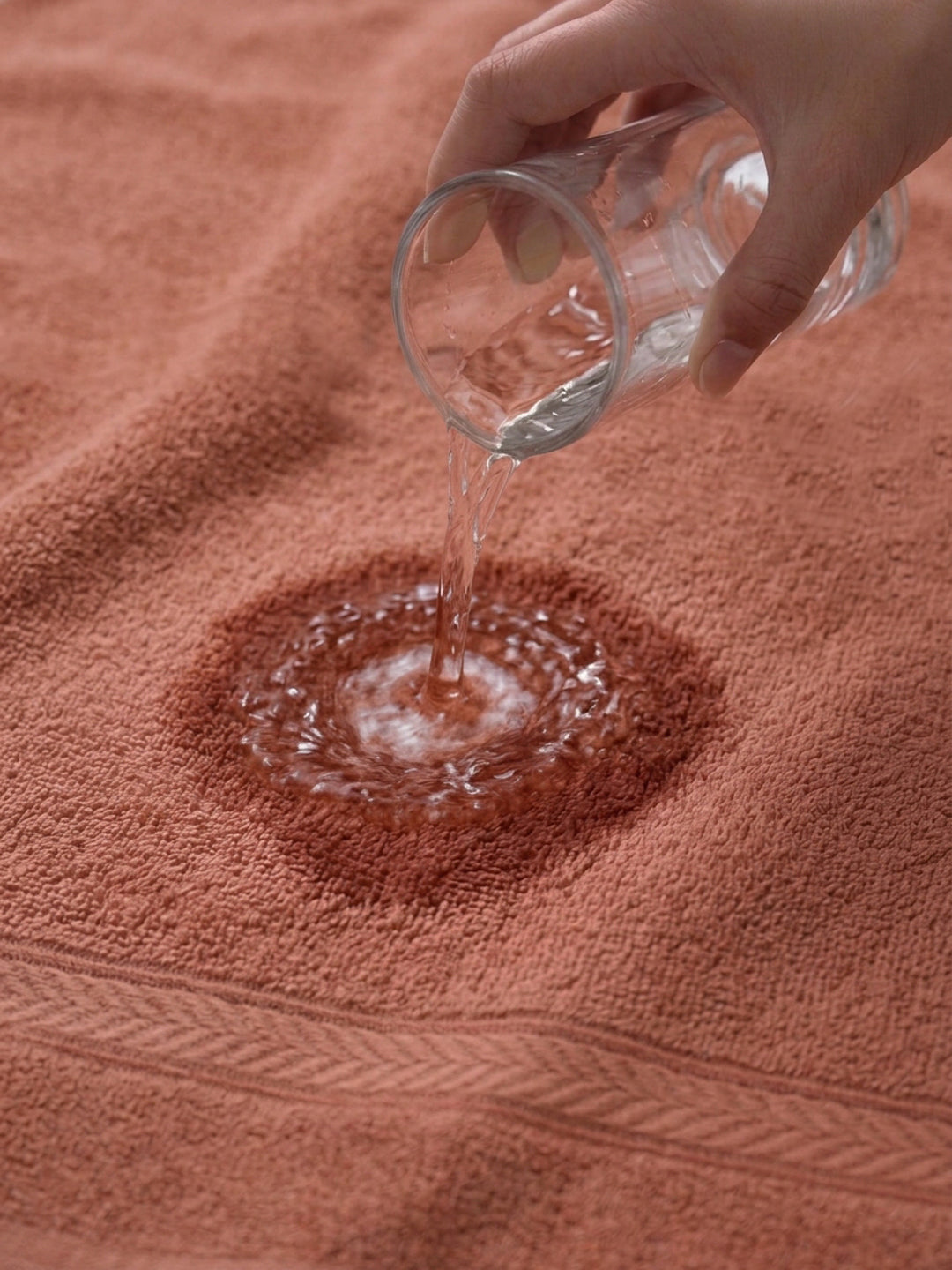 Premium Peach 100% Cotton Solid 525 GSM Hand Towel Amber 2 Pc Set Pvc Pack