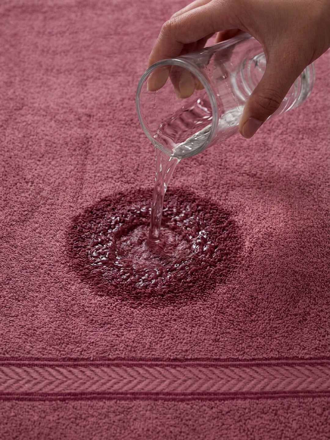 Premium Dusty Rose 100% Cotton Solid 525 GSM Hand Towel Amber 2 Pc Set Pvc Pack