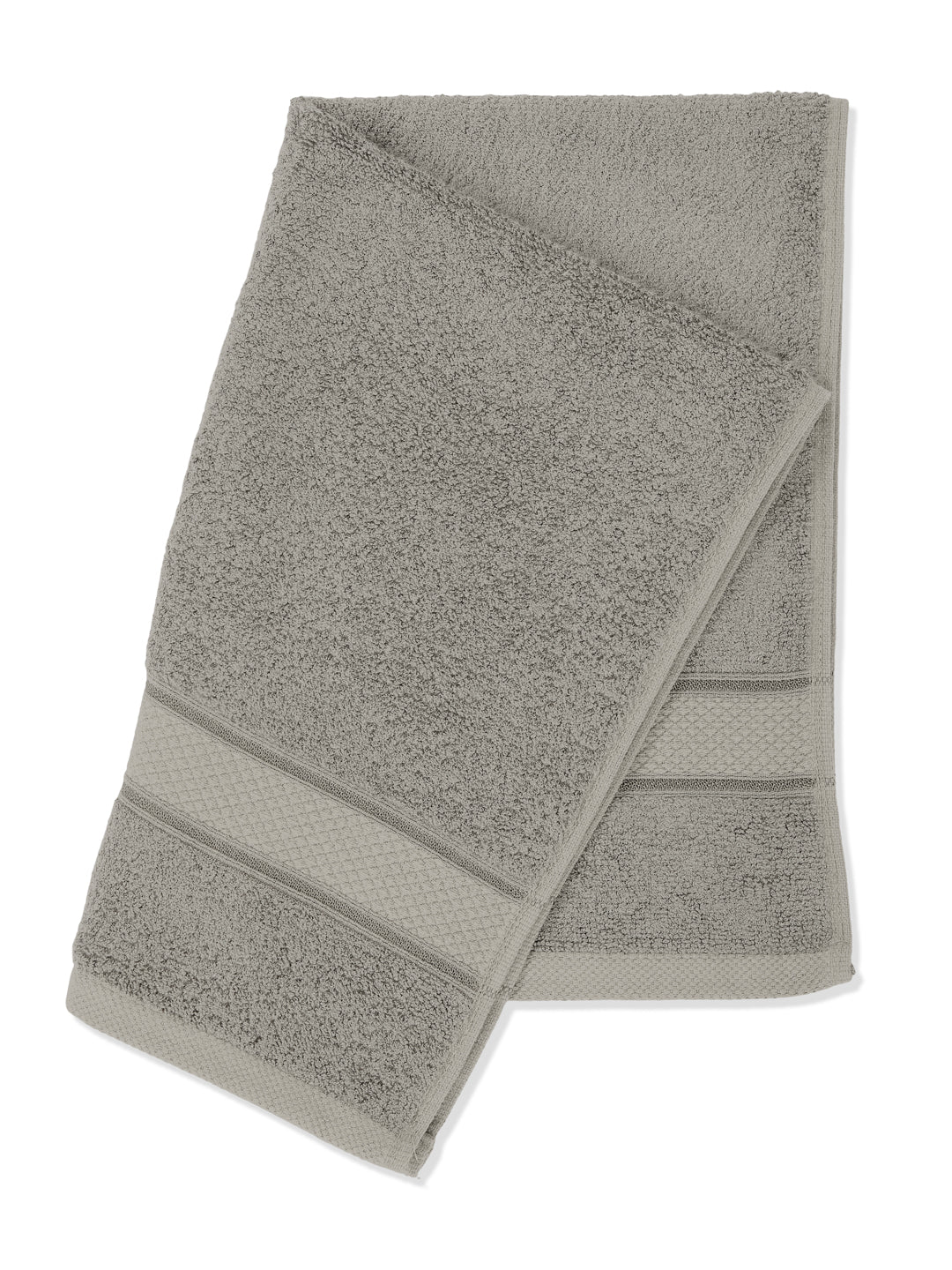 Luxury Light Grey Bamboo Cotton Solid 600 GSM Hand Towel Eco Bamboo 2 Pc Set Pvc Pack