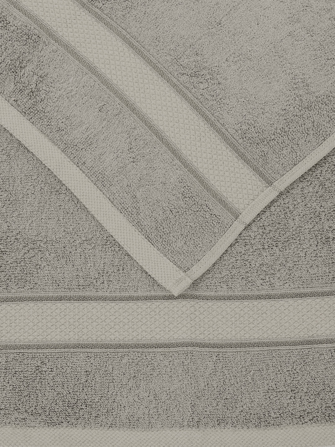 Luxury Light Grey Bamboo Cotton Solid 600 GSM Hand Towel Eco Bamboo 2 Pc Set Pvc Pack