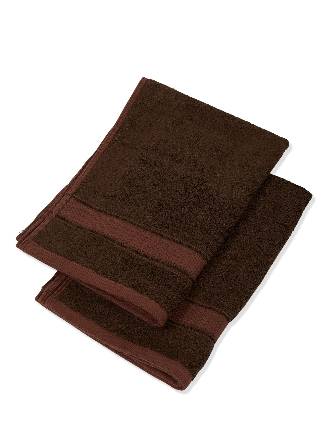 Luxury Dark Brown Bamboo Cotton Solid 600 GSM Hand Towel Eco Bamboo 2 Pc Set Pvc Pack