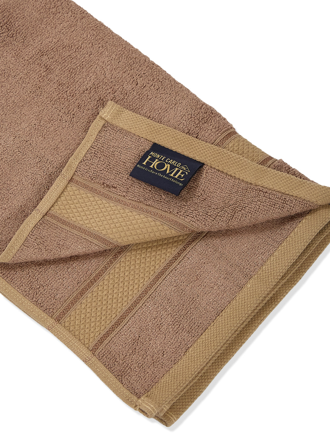 Luxury Camel Brown Bamboo Cotton Solid 600 GSM Hand Towel Eco Bamboo 2 Pc Set Pvc Pack
