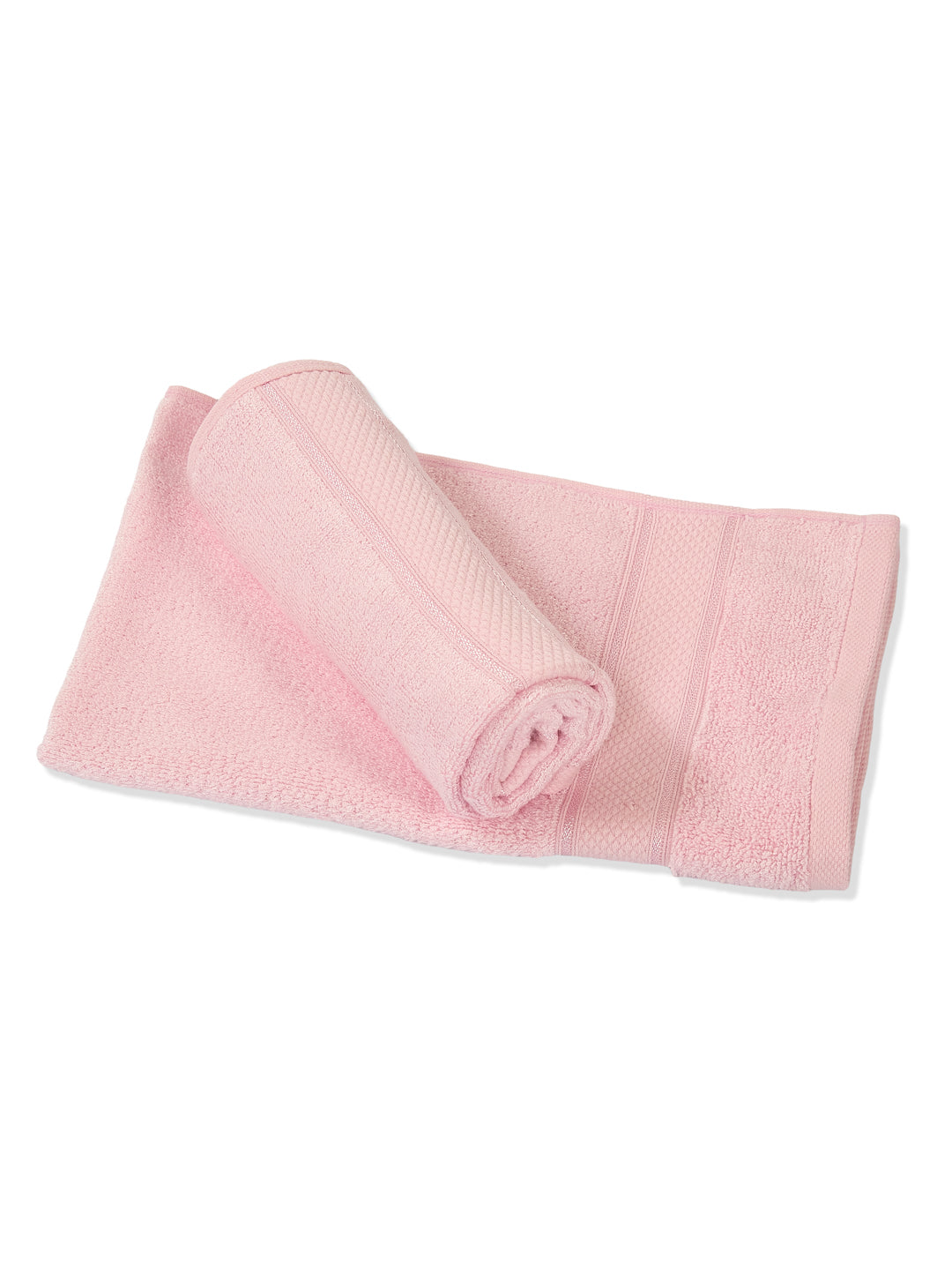 Luxury Pink Bamboo Cotton Solid 600 GSM Hand Towel Eco Bamboo 2 Pc Set Pvc Pack