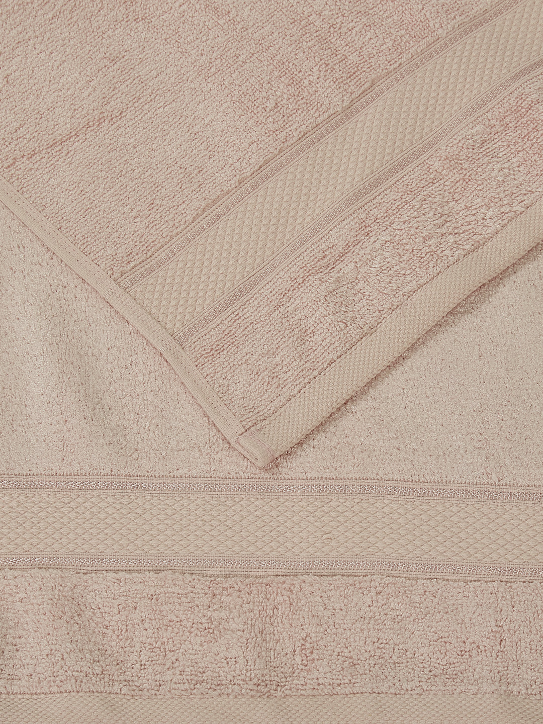 Luxury Beige Bamboo Cotton Solid 600 GSM Hand Towel Eco Bamboo 2 Pc Set Pvc Pack
