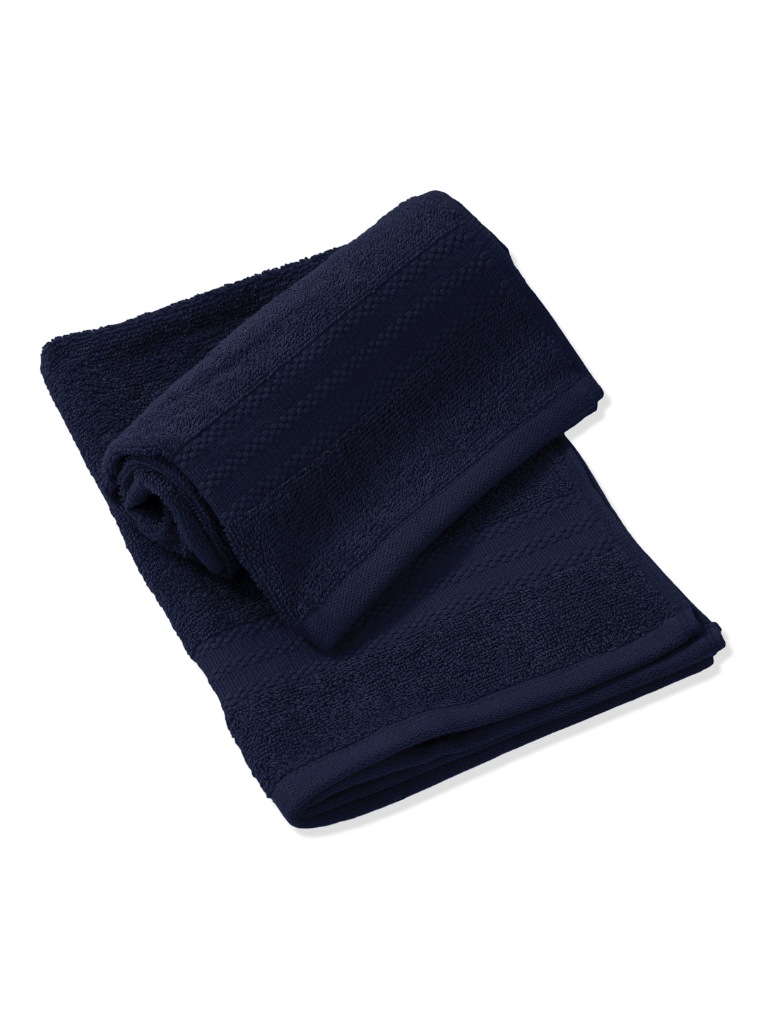 Insignia Blue Pure Cotton Solid 380 GSM Hand Towel 2 Pc Set (Jazz Collection)